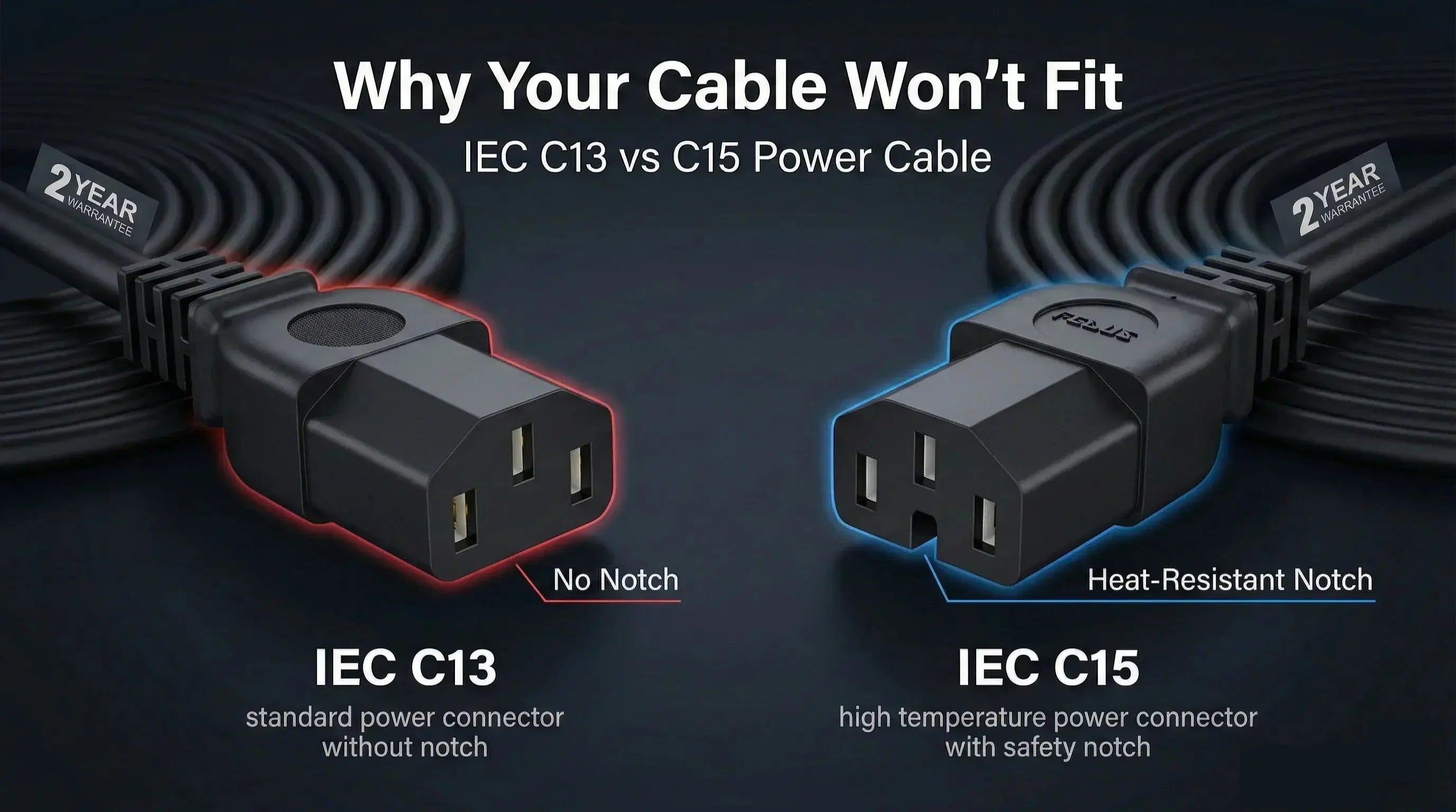 IEC C13 vs C15 Power Cables: Which One Your Switch Needs