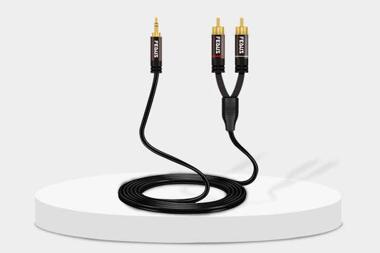 3.5mm to 2rca audio cable black