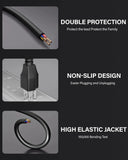 FEDUS 1.8 Meter Type B USA/Canada/Japan/America Universal Computer Monitor Power Cord, type B to C13 Power Cable for Monitor, PC, Desktop, Printer, Scanner, 10Amps 18 AWG GA NEMA 5-15P to IEC13 Cheeku Technologies