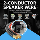 FEDUS 16 Gauge/AWG Speaker Wire Oxygen-Free Copper 2 Conductors Audio Speaker Cable for Car Speakers Stereos, Subwoofer, Home Theater Speakers, HiFi Surround Sound Cheeku Technologies