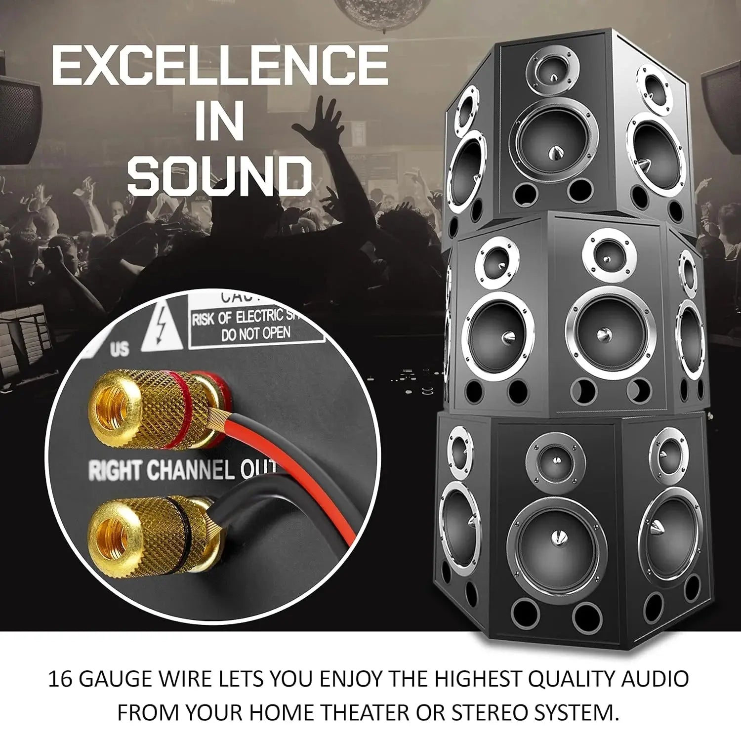FEDUS 16 Gauge/AWG Speaker Wire Oxygen-Free Copper 2 Conductors Audio Speaker Cable for Car Speakers Stereos, Subwoofer, Home Theater Speakers, HiFi Surround Sound Cheeku Technologies