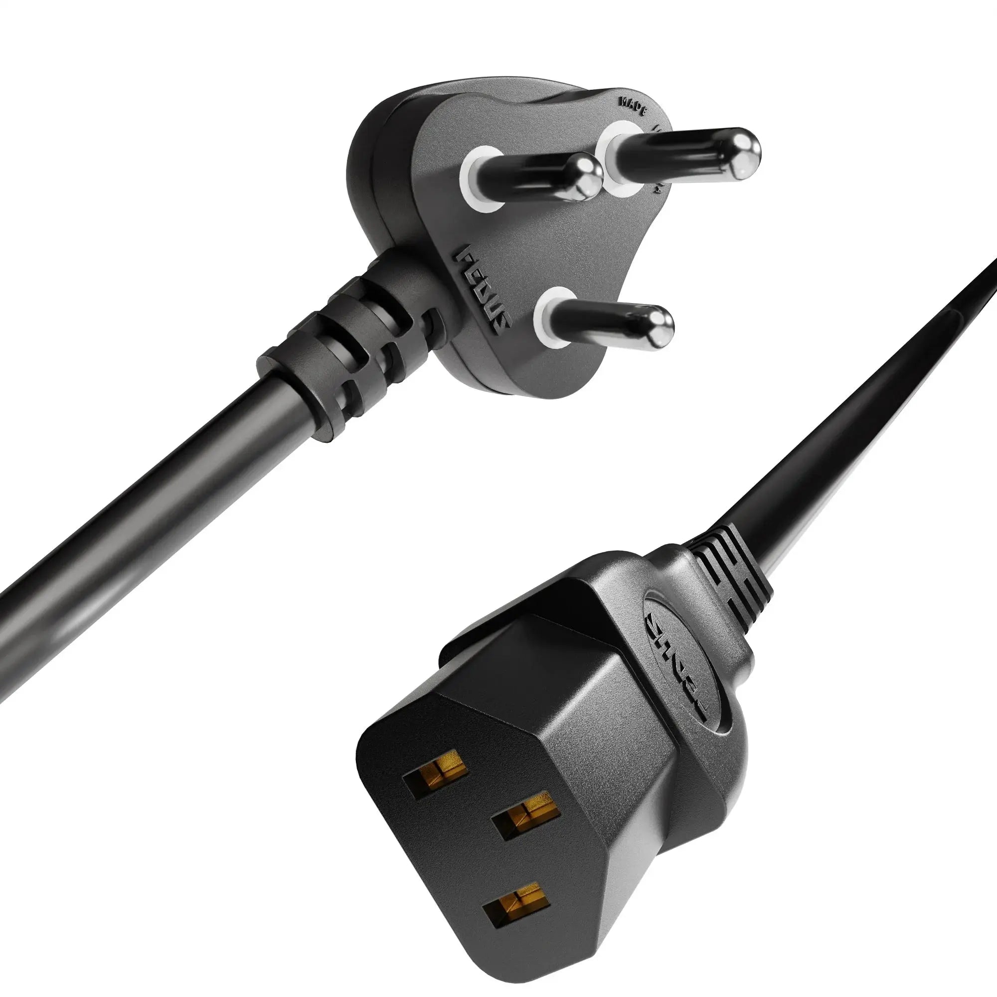 FEDUS 16A 250v Heavy Duty Copper Power Cord 16 Amp Indian Power Plug to IEC 13 Socket, 3 Pin Power Plug Cord FEDUS