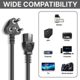 FEDUS 16A 250v Heavy Duty Copper Power Cord 16 Amp Indian Power Plug to IEC 13 Socket, 3 Pin Power Plug Cord FEDUS