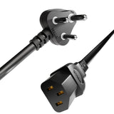 FEDUS 16A 250v Heavy Duty Copper Power Cord 16 Amp Indian Power Plug to IEC 13 Socket, 3 Pin Power Plug Cord FEDUS
