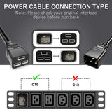 FEDUS 16A IEC C19 to C20 Male to Female Server Power Extension Cord Heavy Duty Server Power Cord-16awg 1.5 Sqmm for Servers/Routers/Network Switches/Blade Server Enclosures FEDUS