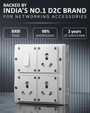 FEDUS 16amp 3000 Watts Heavy Duty High Load Capacity Electric Power Extension Switch Board Cord with 3 Socket 1 Switches,for Oven, EV Charger Charging, Iron Press, Induction Stove, AC FEDUS