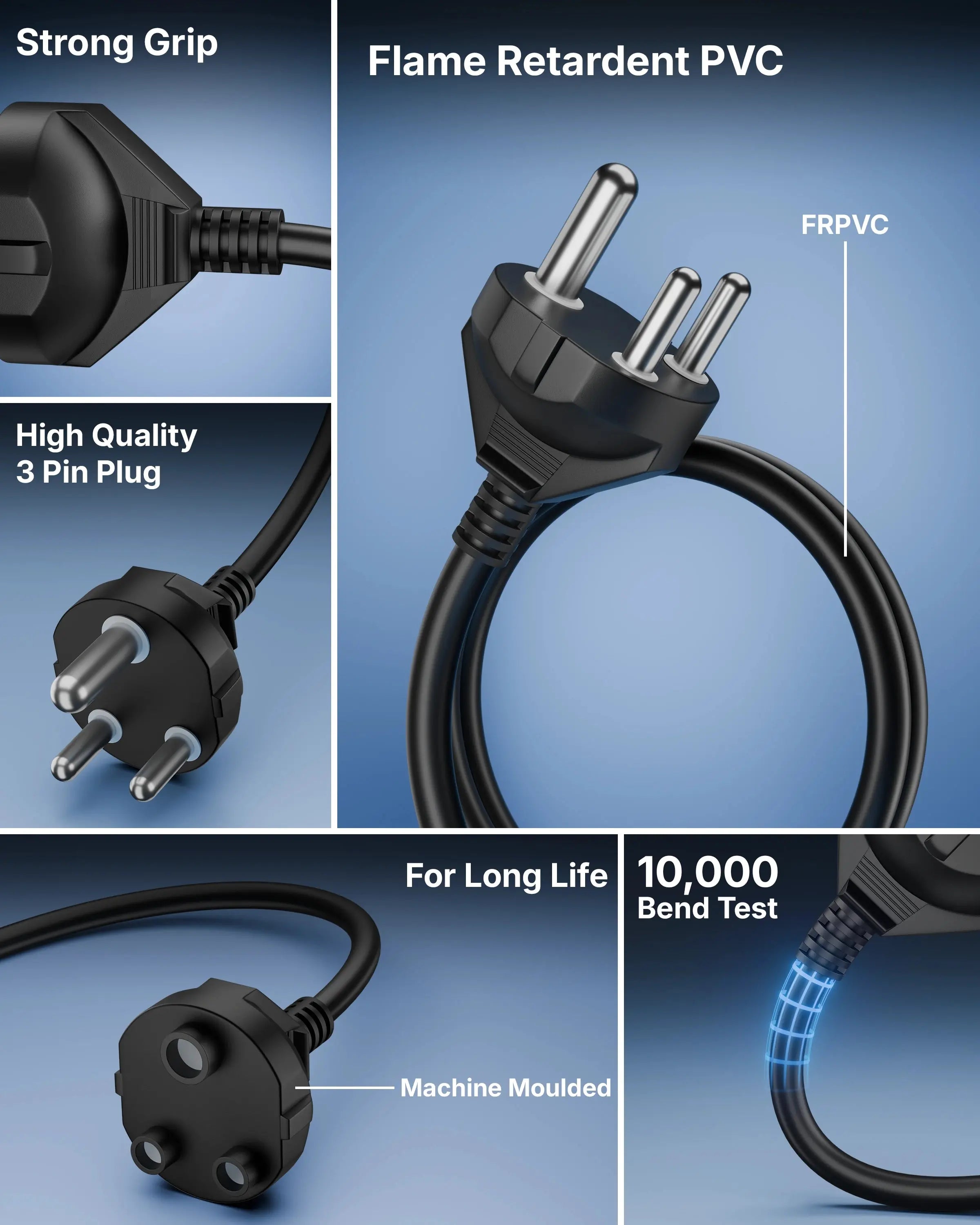 FEDUS 16Amp 3000W Heavy Duty Male to Female 3 Pin 16AMPS Power Extension Cord Wire 16A 16AWG Long Indoor Outdoor Power Extension Electrical Extender Power Cable for appliances Electronics Tool FEDUS