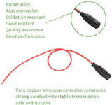 Cable with connectors and text highlighting properties on a white background