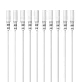Set of white connectors on a white background