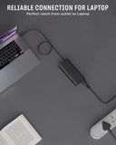 FEDUS 3 Pin AC Laptop Power Cord Cable Notebook Computer Replacement Charger Cord Wire 18AWG Laptop Adapter Power Cable Laptop Charger Power Cord Universal Mickey Mouse Connector Power Cord FEDUS