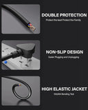 FEDUS 3 Pin AC Laptop Power Cord Cable Notebook Computer Replacement Charger Cord Wire 18AWG Laptop Adapter Power Cable Laptop Charger Power Cord Universal Mickey Mouse Connector Power Cord FEDUS