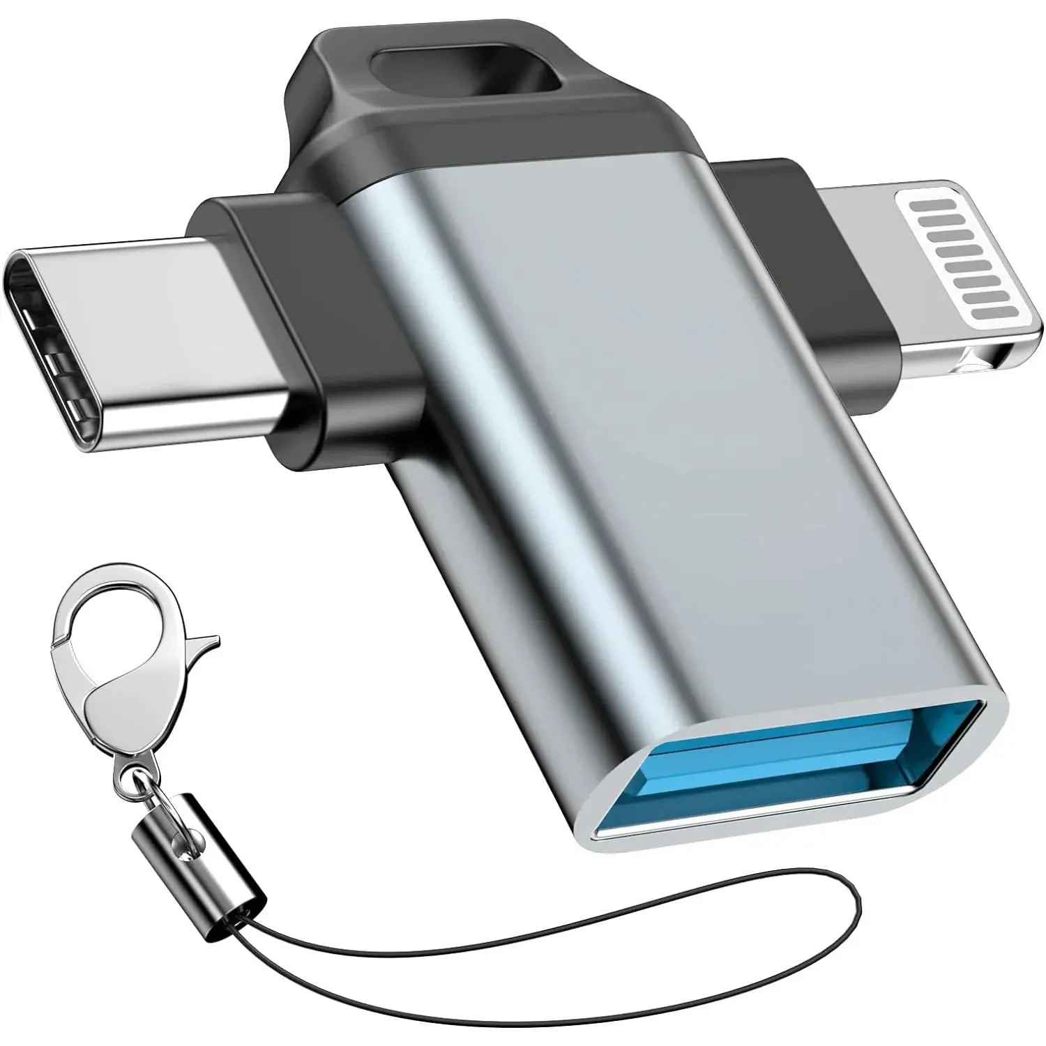 FEDUS 2-in-1 OTG adapter, OTG Cable, Lightning & USB C to USB 3.0 Adapter, Pendrive connector type C OTG connector Cheeku Technologies