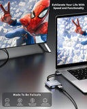 FEDUS 2-in-1 USB Hub Type C Hub, USB C Hub, USB Type C to 4K HDMI Adapter Converter, Type C to VGA Adaptor Converter for MacBook Pro/Air, iPhone, Phones, Tablets, Pc Computer FEDUS