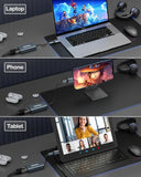FEDUS 2-in-1 USB 3.0 to Ethernet Adapter, USB C to Ethernet RJ45 Adapter, Gigabit 1000Mbps LAN Network Adapter Supporting Windows and Mac, Laptop, Desktop USB Type-C to LAN RJ45 connector-Plug & Play FEDUS