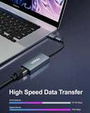 FEDUS 2-in-1 USB 3.0 to Ethernet Adapter, USB C to Ethernet RJ45 Adapter, Gigabit 1000Mbps LAN Network Adapter Supporting Windows and Mac, Laptop, Desktop USB Type-C to LAN RJ45 connector-Plug & Play FEDUS