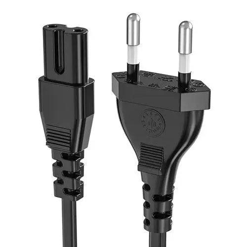FEDUS Black 2-pin Universal Replacement AC Power Cord Cable Wire for LED TV, Printer, Play Station, Laptop PC Notebook Computer, Tape Recorder, Camera FEDUS