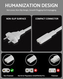 FEDUS 2-pin Universal Replacement AC Power Cord Cable Wire for LED TV, Printer, Play Station, Laptop PC Notebook Computer, Tape Recorder, Camera, White FEDUS