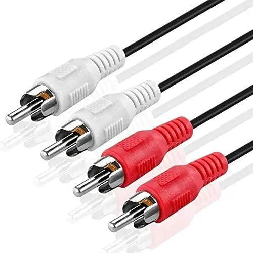 FEDUS 2-RCA Male to 2-RCA Male Dual 2 RCA Cable, Stereo Audio 2RCA Cord Male to Male Connector AV Sound Plug Jack Wire Cord, Double RCA Stereo Cable/Cord, Dual Composite 2RCA to 2RCA FEDUS