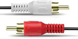 FEDUS 2-RCA Male to 2-RCA Male Dual 2 RCA Cable, Stereo Audio 2RCA Cord Male to Male Connector AV Sound Plug Jack Wire Cord, Double RCA Stereo Cable/Cord, Dual Composite 2RCA to 2RCA FEDUS