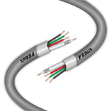 FEDUS 23AWG Pure Copper 3+1 CCTV Camera Coaxial Cable For High-Speed Audio Video Signal BNC Video & Power Cord With Breading Alloy Positive Negative Mic Earth Wire FEDUS
