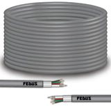 FEDUS 23AWG Pure Copper 3+1 CCTV Camera Coaxial Cable For High-Speed Audio Video Signal BNC Video & Power Cord With Breading Alloy Positive Negative Mic Earth Wire FEDUS