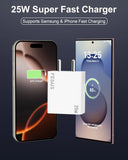 FEDUS 25W Fast Charging Type C & USB Fast Charger Adapter, PPS Protection, QC + PD, BIS Certified, for iPhone,Samsung,Oneplus, Android mobile, Tablets, Power Banks, Smart Watches, Earbuds FEDUS