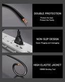 FEDUS 2-pin L-Shape Universal Replacement AC Power Cord Cable Wire for LED TV, Printer, Play Station, Laptop PC Notebook Computer, Tape Recorder, Camera (3 Meter Black) FEDUS