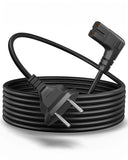 FEDUS 2-pin L-Shape Universal Replacement AC Power Cord Cable Wire for LED TV, Printer, Play Station, Laptop PC Notebook Computer, Tape Recorder, Camera (3 Meter Black) FEDUS