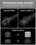 FEDUS 3 Prong AU Australia SAA 3 Pins Plug 18 AWG Power Cord with IEC 320 C13 AU Australian Plug Computer Pure Copper Power Extension Cable for PCs, Monitors, Power adapters, Printer, Appliances 1.8M FEDUS
