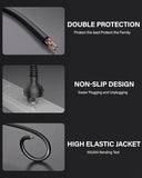 FEDUS 3 Prong AU Australia SAA 3 Pins Plug 18 AWG Power Cord with IEC 320 C13 AU Australian Plug Computer Pure Copper Power Extension Cable for PCs, Monitors, Power adapters, Printer, Appliances 1.8M FEDUS