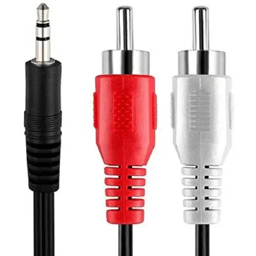 FEDUS 3.5mm Jack Stereo Audio Male to 2 RCA Male Cable AV Audio Video Cable TV-Out Cable Speaker Amplifier Connect RCA Audio Video TRS 3-Pole Male Plug to Dual RCA Male FEDUS