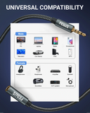 FEDUS 3.5 mm Male to Female Aux Extension Audio Cable with Microphone, Nylon Braided TRRS 4 Pole Stereo Audio Extender Cord Aux Cable for Car, Aux Cable for Speakers, Earphone Headphone, Phone Cheeku Technologies