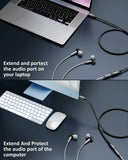 FEDUS 3.5 mm Male to Female Aux Extension Audio Cable with Microphone, Nylon Braided TRRS 4 Pole Stereo Audio Extender Cord Aux Cable for Car, Aux Cable for Speakers, Earphone Headphone, Phone Cheeku Technologies