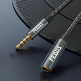 FEDUS 3.5 mm Male to Female Aux Extension Audio Cable with Microphone, Nylon Braided TRRS 4 Pole Stereo Audio Extender Cord Aux Cable for Car, Aux Cable for Speakers, Earphone Headphone, Phone Cheeku Technologies