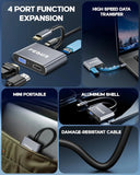 FEDUS 4-in-1 USB Hub Type C Hub, USB C Hub, USB Type C to 4K HDMI adapter Converter, Type C to USB 3.0@5gbps Type a Converter With 65W Power Delivery for MacBook Pro/Air, iPhone, Phones, Tablets, Pc Computer FEDUS