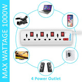 FEDUS Extension Boards, Long Wire Switch Board Extension | Extension Boards with Switch, Extension Board with Long Wire, Extension Board for Computer, Surge Protectors Spike Buster, Switch Board FEDUS