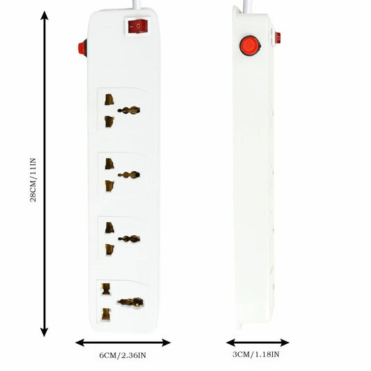 FEDUS spike-buster, Surge Protectors Spike Buster Extension Boards with Switch and Long Wire for Computer (4M/13F)