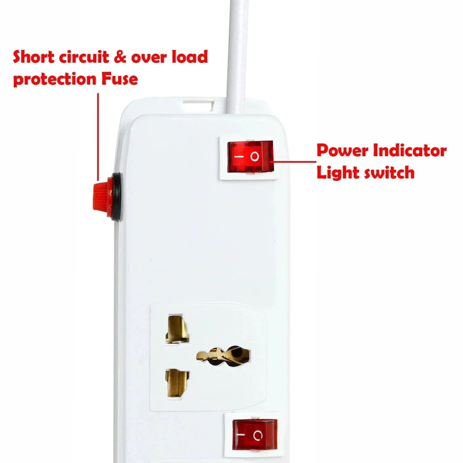 FEDUS Switch Board Extension, Extension Boards with Switch, Extension Cords, Extension Board with Long Wire, Extension Board for Computer, Surge Protectors Spike Buster, Switch Board Organizer 4M/13F FEDUS