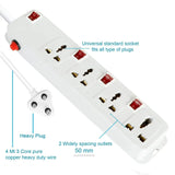 FEDUS Switch Board Extension, Extension Boards with Switch, Extension Cords, Extension Board with Long Wire, Extension Board for Computer, Surge Protectors Spike Buster, Switch Board Organizer 4M/13F FEDUS
