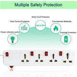 FEDUS Switch Board Extension, Extension Boards with Switch, Extension Cords, Extension Board with Long Wire, Extension Board for Computer, Surge Protectors Spike Buster, Switch Board Organizer 4M/13F FEDUS