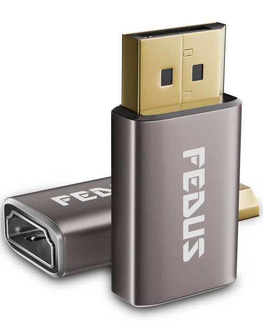 FEDUS 4K@60Hz DisplayPort to HDMI Adapter Uni-Directional DP 1.4 Computer to HDMI 2.0 Screen(Male to Female) Display Port Male DP to HDMI Female DP to HDMI cable/Video Converter DP PC to HDMI Cheeku Technologies