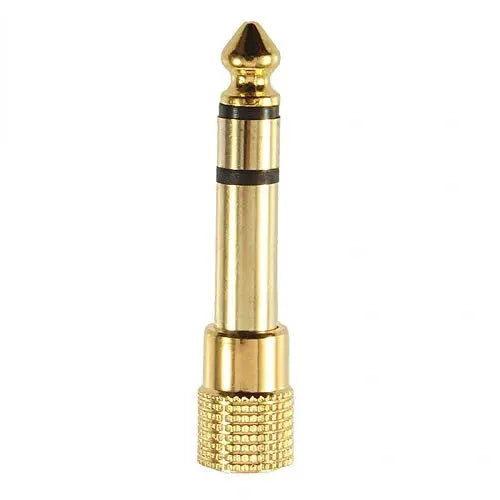 FEDUS 6.35mm Stereo Male to 3.5mm Female Stereo Jack Headphone Adapter Converter Pack of 1 FEDUS