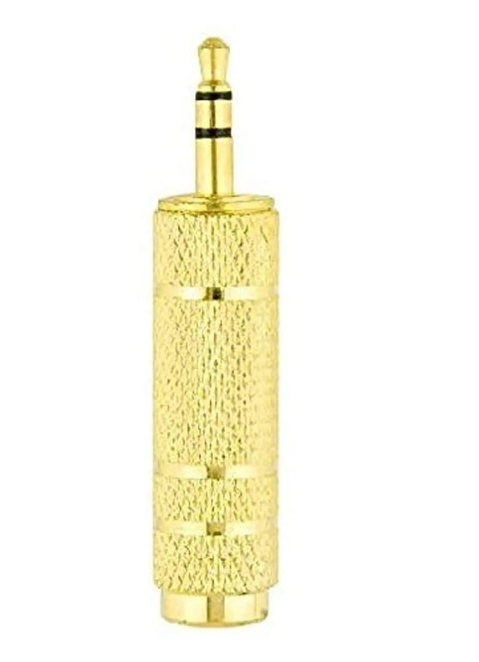 FEDUS 6.5mm Female to 3.5 mm Male Headphone Audio Stereo Sound Adapter Plug Converter Connector Adapter Jack (Gold Plated) Pack of 1 FEDUS