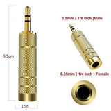 FEDUS 6.5mm Female to 3.5 mm Male Headphone Audio Stereo Sound Adapter Plug Converter Connector Adapter Jack (Gold Plated) Pack of 1 FEDUS