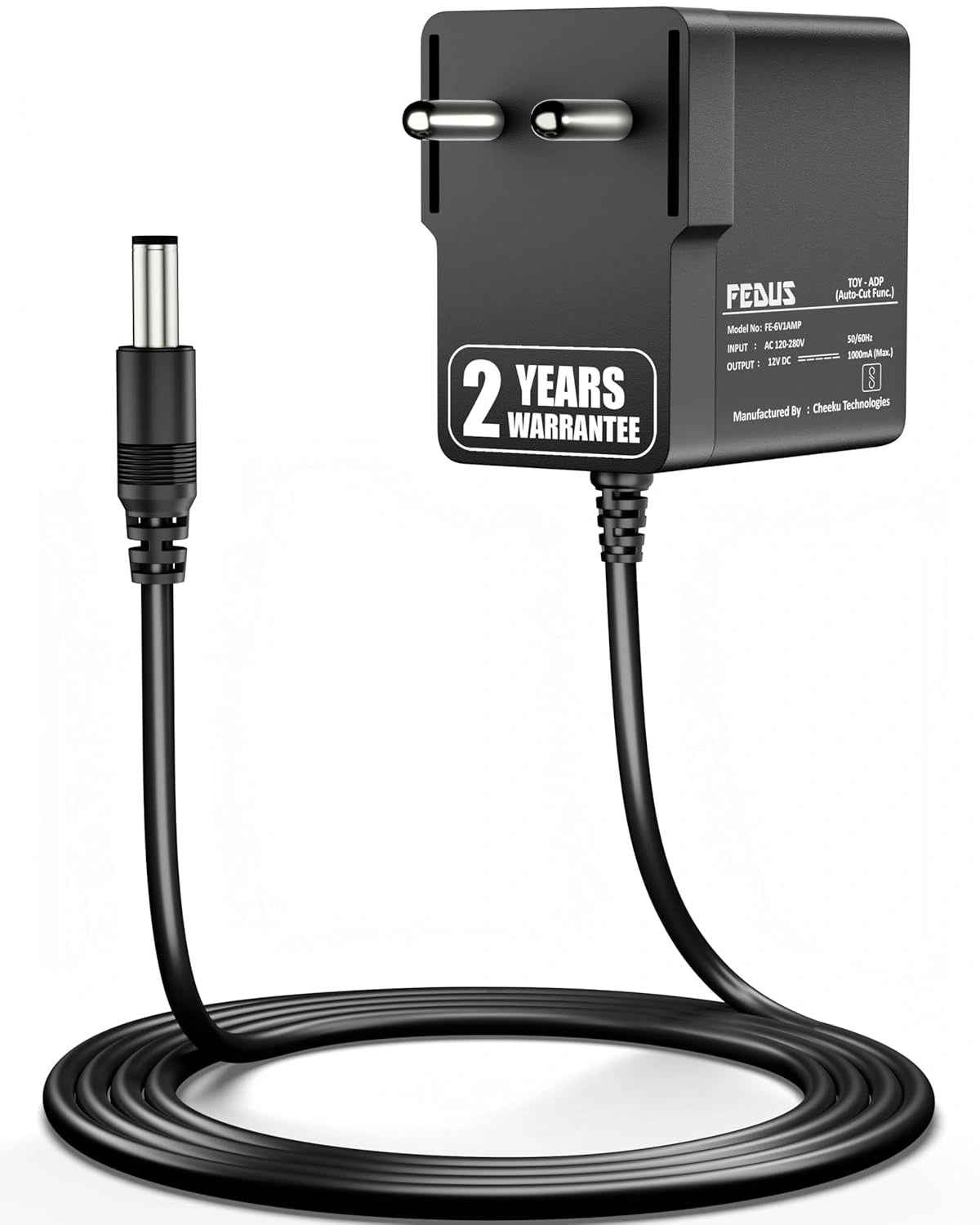 FEDUS 6v Charger for Kids Ride on Car Toys, Volt Battery Charger with Charging Indicator Auto-Cut Off Battery Power Adaptor for Kids Electric Car