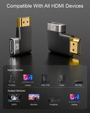 FEDUS 8K Ultra HD HDMI Connector 90 Degree L Shape Flat HDMI Male to Female Converter Left Angle HDMI Adapter Extender for TV Led LCD TV Stick, Xbox, PS4 PS5, Supports 3D HDR, eARC, 8K@60Hz 4K@144Hz Cheeku Technologies