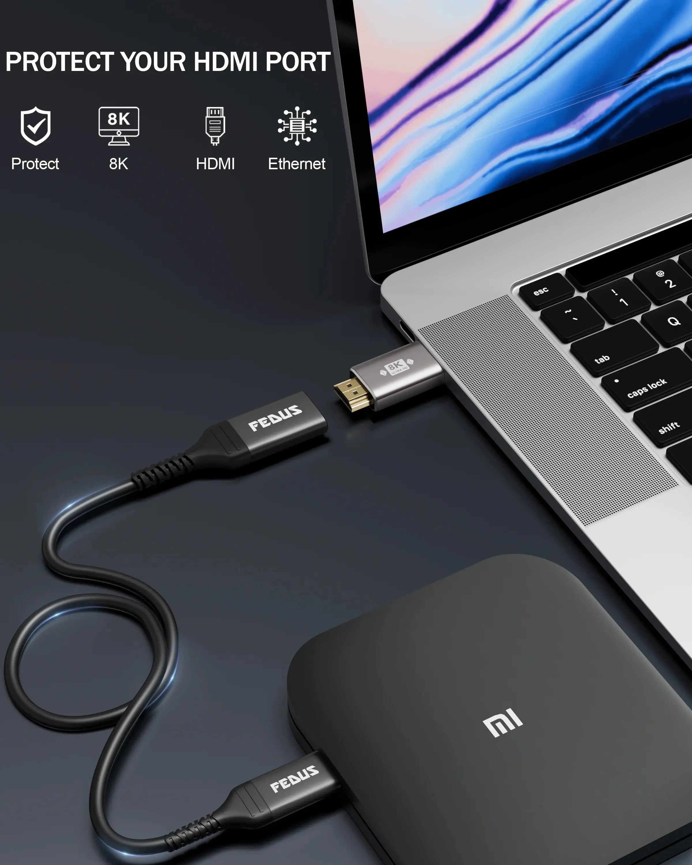 FEDUS 8K Ultra HD HDMI male to male connector HDMI Male Coupler Converter, HDMI Extension, HDMI 2.1 Adapter Extender for Led LCD TV Stick, Xbox, PS4 PS5, Supports 3D HDR, eARC, 8K@60Hz 4K@144Hz Cheeku Technologies