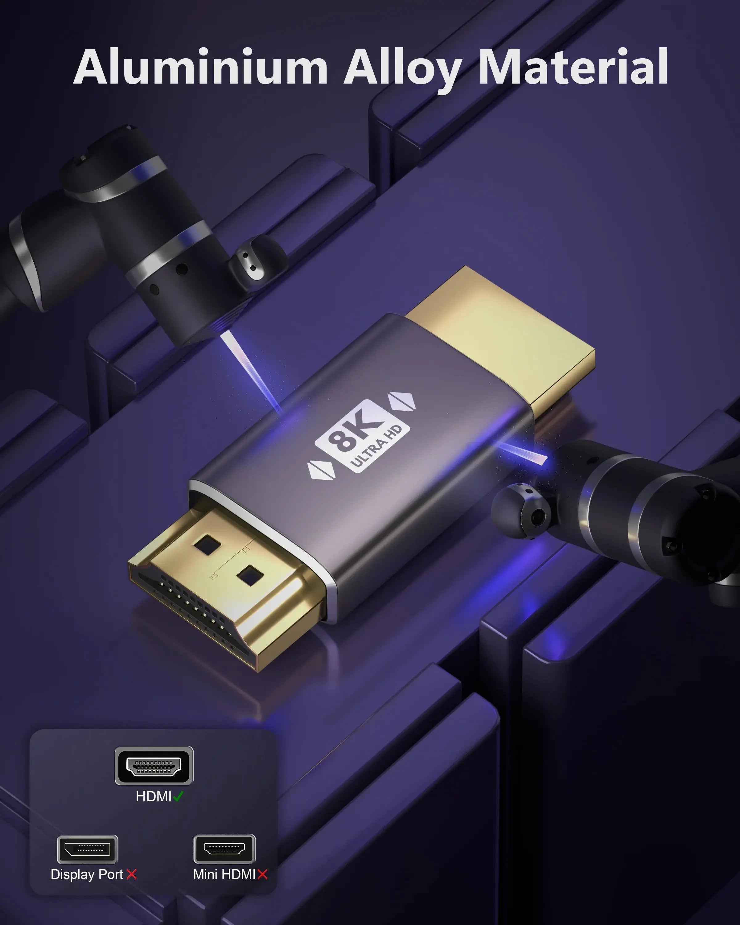 FEDUS 8K Ultra HD HDMI male to male connector HDMI Male Coupler Converter, HDMI Extension, HDMI 2.1 Adapter Extender for Led LCD TV Stick, Xbox, PS4 PS5, Supports 3D HDR, eARC, 8K@60Hz 4K@144Hz Cheeku Technologies