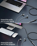 FEDUS Aux Cable for Speakers, Aux Extension Cable, 3.5 mm Male to Female Audio Cable TRS 3 Pole Stereo Audio Extender Cord Aux Cable for Car, Earphone, Headphone, Phone, Tablet FEDUS