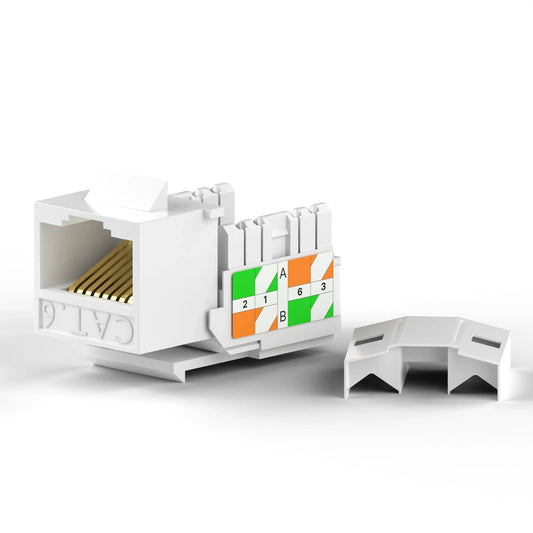 FEDUS Cat5/5e/6 RJ45 Keystone Jack Adapter, UTP Modular Female Network FEDUS